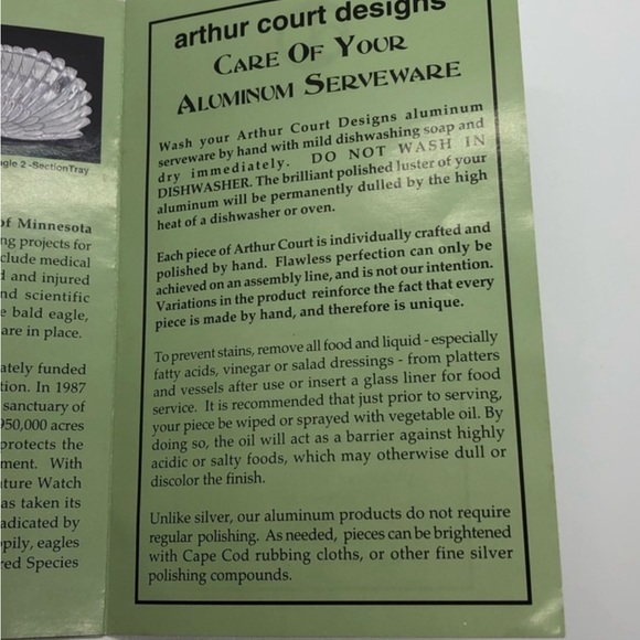 Arthur Court 1995 Grape Leaf Oblong Serving Tray Platter Handles 19”x 6” - Picture 8 of 13